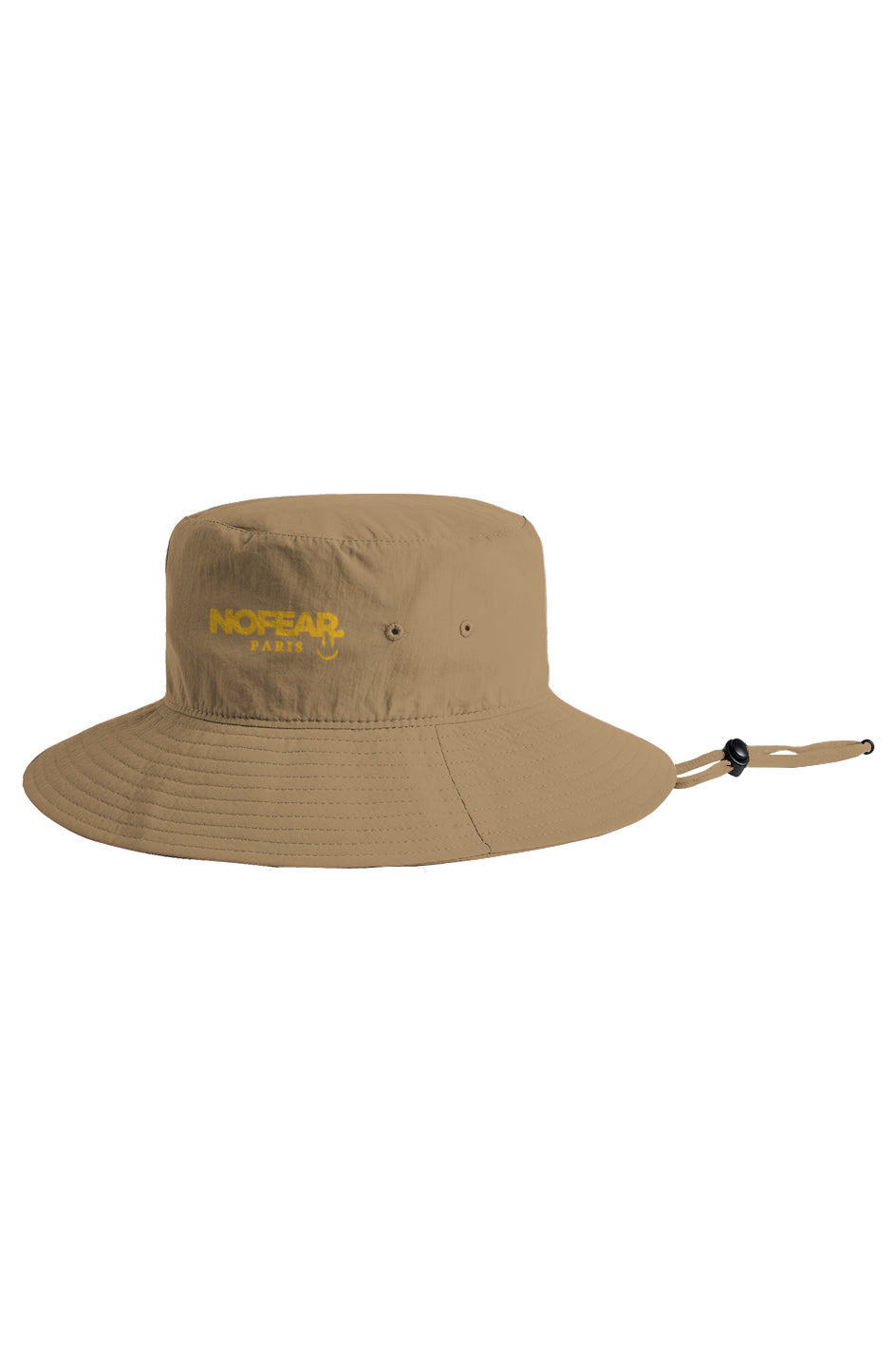 Nylon Wide Brim Bucket Hat gelb u